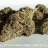 Von Big Buddha Seeds Cherry Moon Pie.Close-up of Orbital Indica Drop (Cherry Moon Pie) cannabis buds by RIFF (Tilray), showing their dense structure and trichome-covered surfaces.